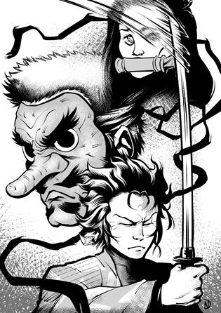 &quot;Demon Slayer&quot; vol.1 cover proposal for Portugese competition hosted by Devir (won 3rd place)